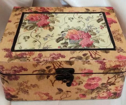 Victorian Floral Memory/Keepsake Box